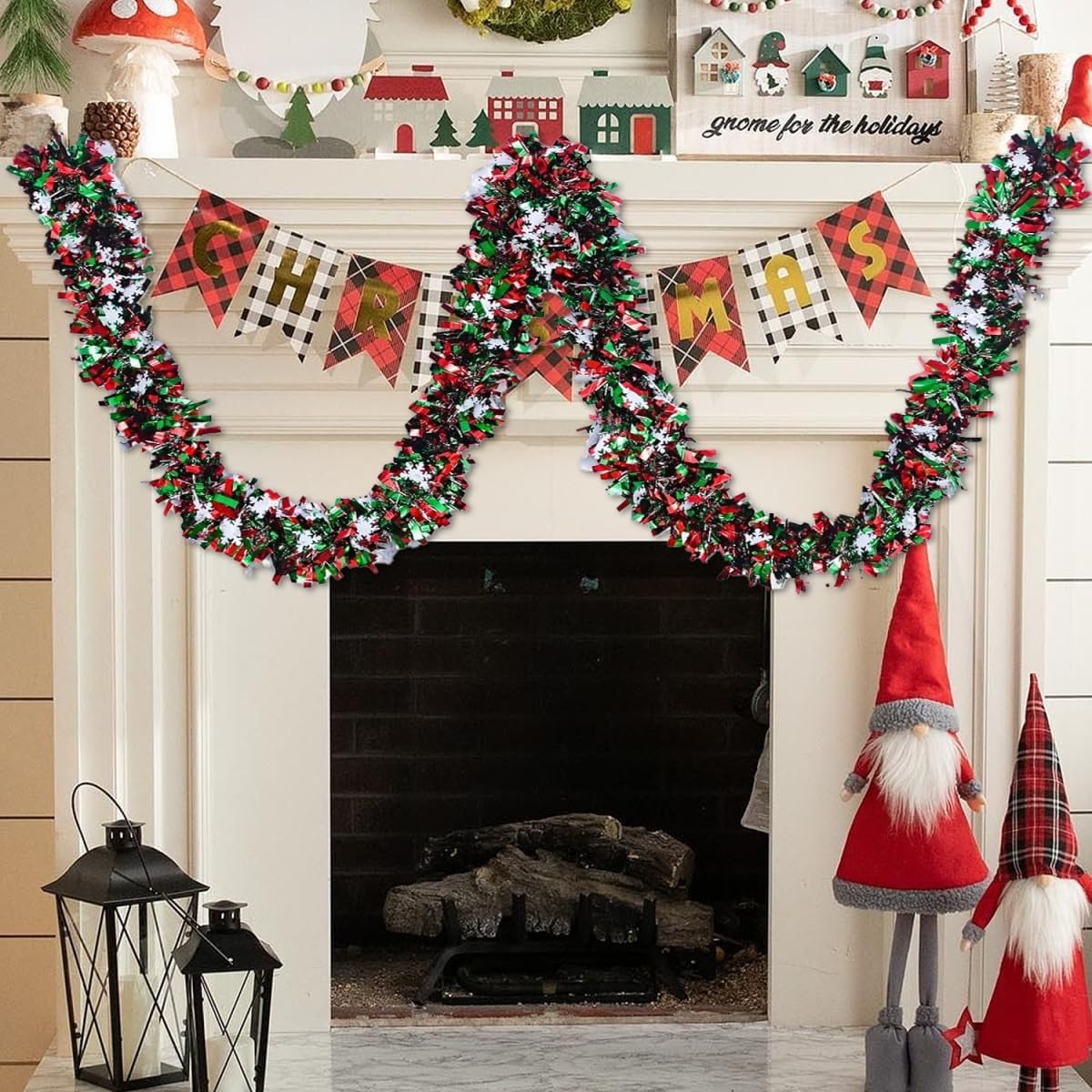 Guirlande de paillettes de Noë - Tinsel Garland Decoration avis et prix
