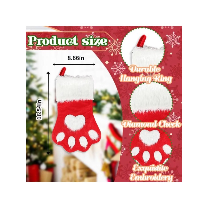 Chaussette de Noël en peluche  - Christmas Stocking Hanging avis et prix